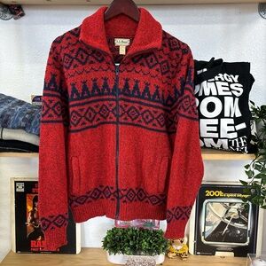 Vintage 80’s LL Bean Wool Zip Up